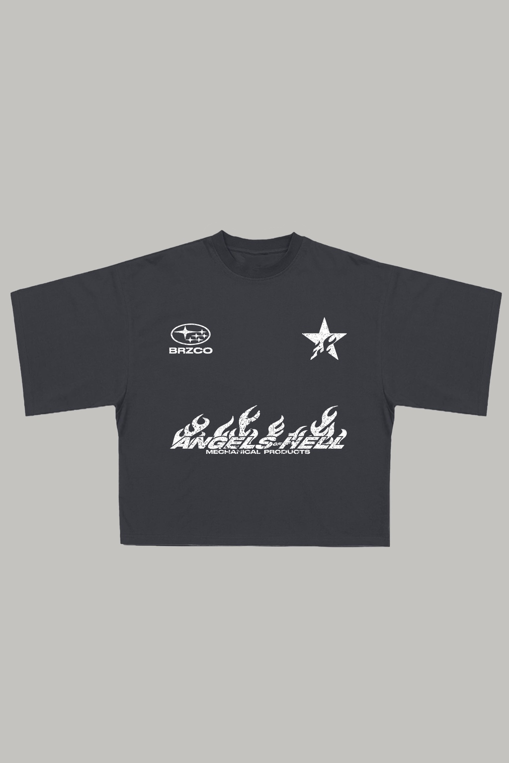 "Angels" Boxy Tee - Grey thumbnail 3