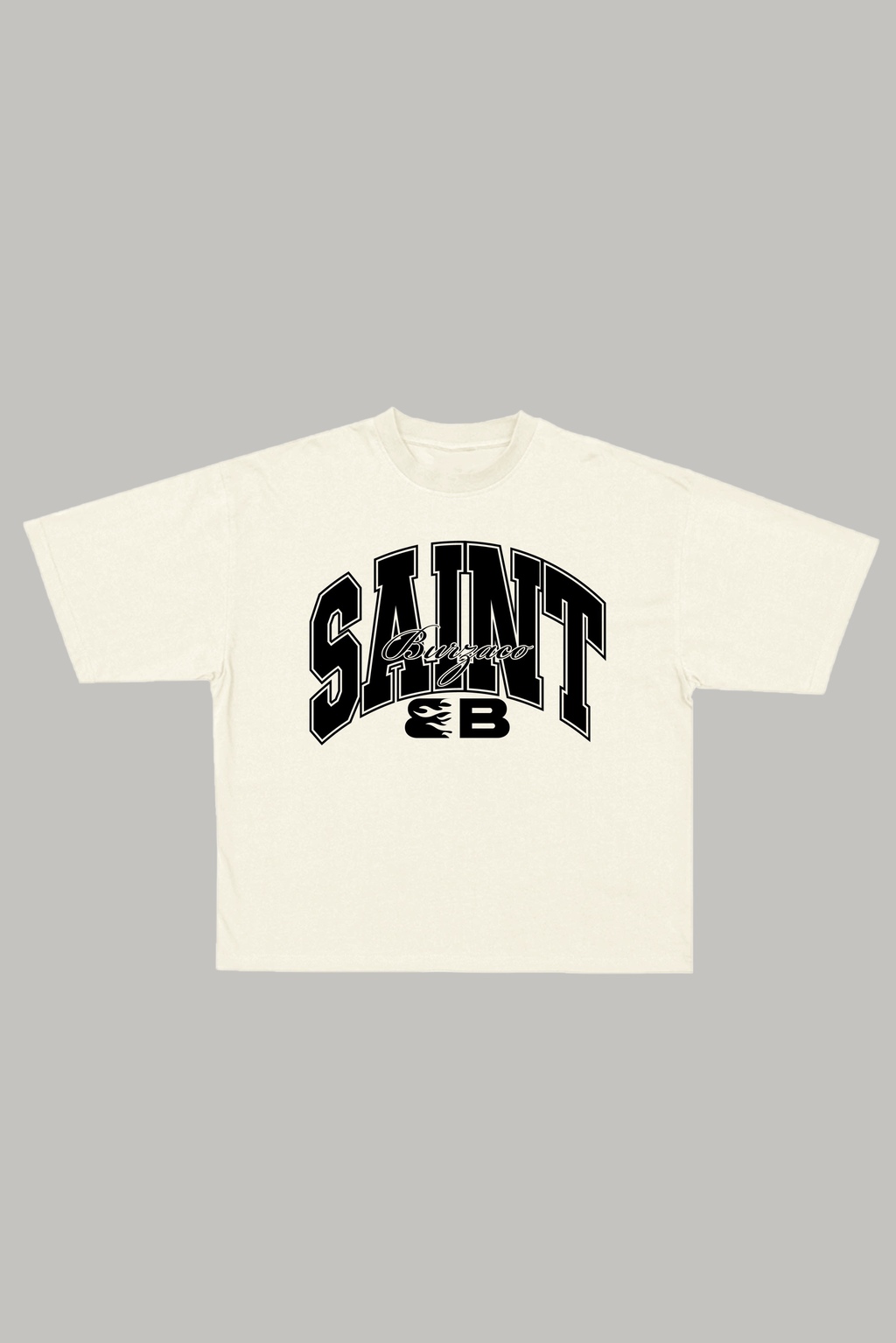 "Saint" Oversize Tee - Cream thumbnail 3