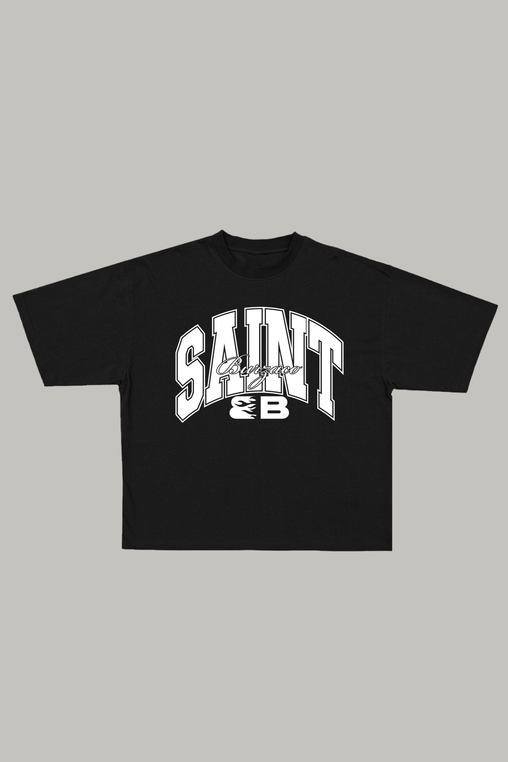 "Saint" Oversize Tee - Black thumbnail 3