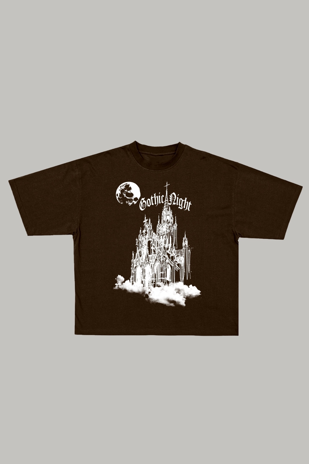 "Gothic" Oversize Tee - Brown thumbnail 3