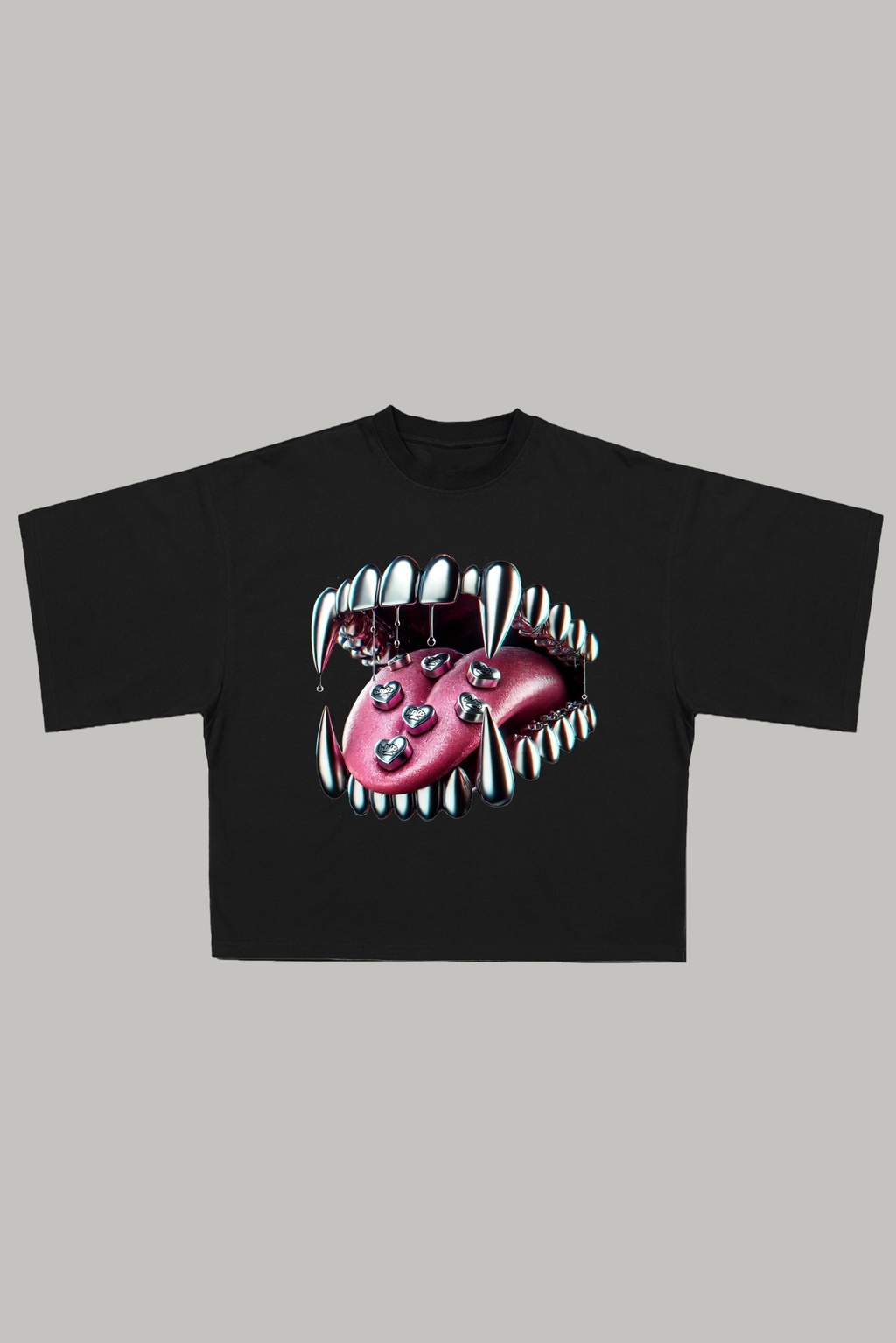  DRUGS  BOXY TEE - BLACK thumbnail 3