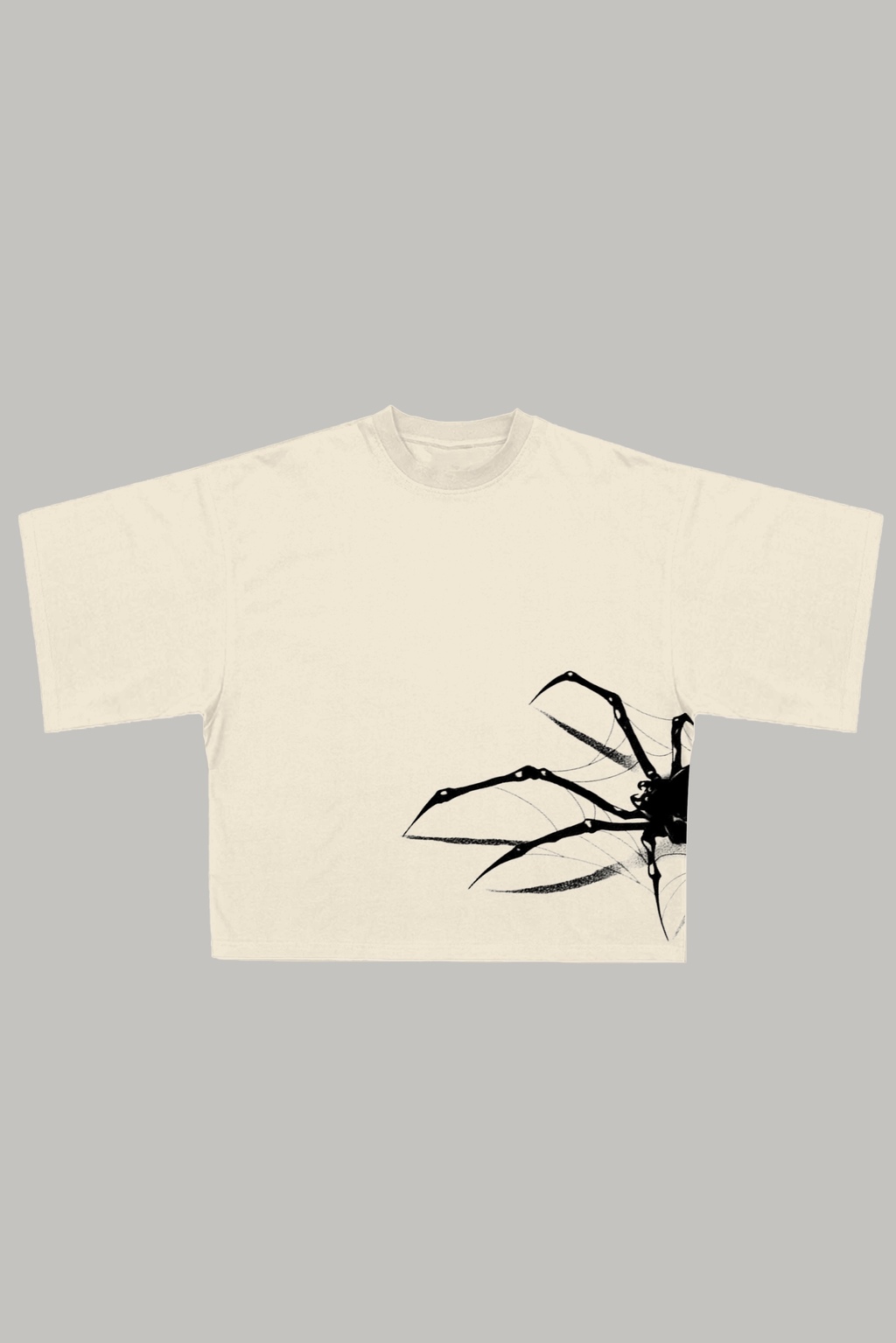"Spider" Boxy Tee - Beige thumbnail 3