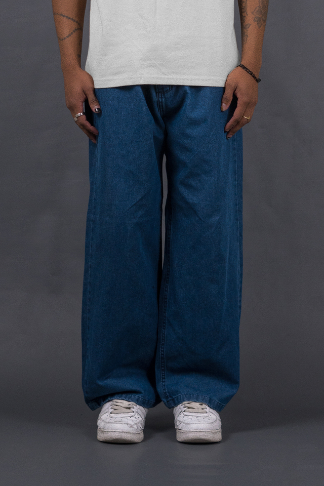 "Basics" Relaxed Pants - Blue thumbnail 2