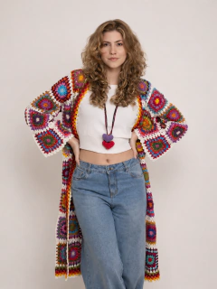 Kimono Longo Square Off-White
