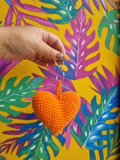 Chaveiro Coração Grande Amigurumi