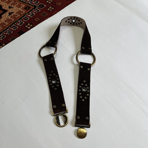 Cinto marrom camurça ring - P - comprar online