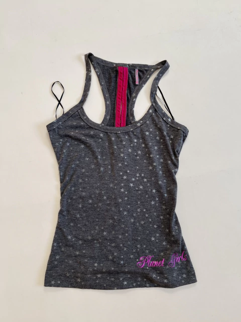 Regata cinza estrelada planet girls - pp