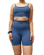 SHORT MEIA COXA AZUL LUXO - IVI FIT