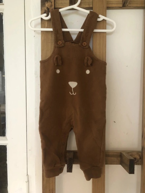 3M | Enterito de algodón marrón con osito. CHEEKY. 3 meses.