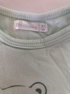 Set- Body Ml verde agua + pantalón algodon gris. CHEEKY. XS. Recién nacido. en internet