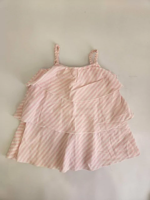 3M | Vestido Benetton rayado rosa - 3 Meses
