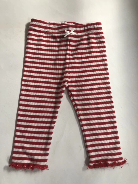 6M | Pantalon a rayas rojo y blanco. MIMO. 6 meses.