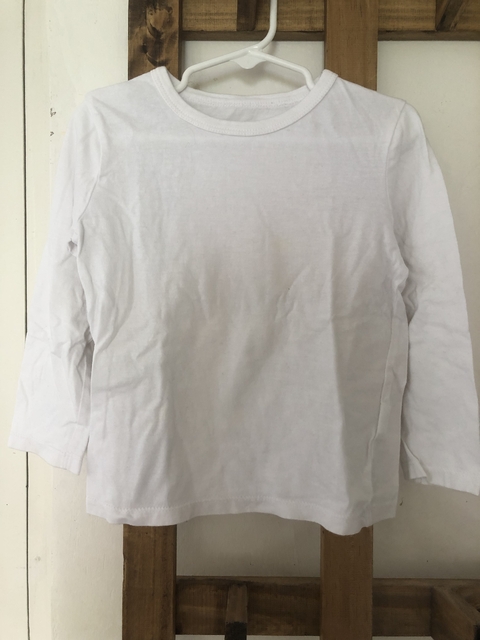 Remera blanca ML. The Childrens Place. 3 años.