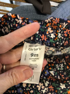 9M | Pantalón de algodon con flores y elástico. CARTERS. 9 meses. - comprar online