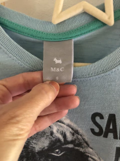 6A | Remera MC celeste con lobo. MIMO. 6 años. en internet