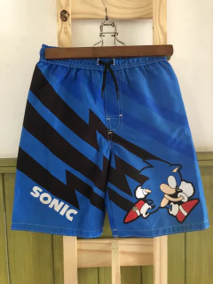 Traje de baño azul SONIC. Talle 7 años. en internet