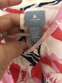 Vestido flores rojas. GAP. 3 años. - comprar online