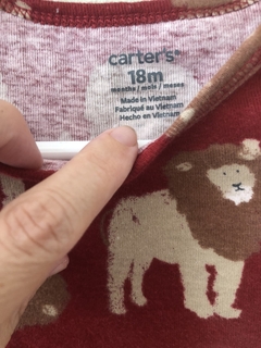 Set- Body bordo y camel con leones. CARTERS. 18 meses. en internet