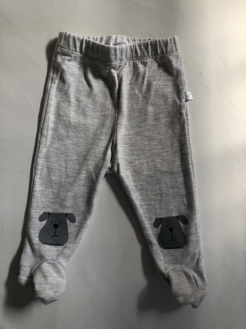 Pantalón algodón gris ranita con perros. CHEEKY. Recien Nacido.