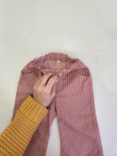 9M | Pantalon rayado rojo y blanco - 9 meses - comprar online