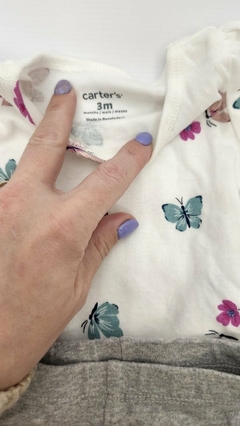 3M | OUTLET - Remera y pantalon mariposas - 3 meses - Lo Canto • Moda Circular