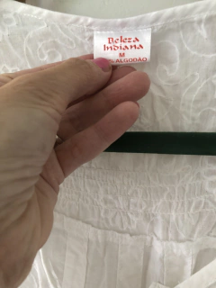 Camisola blanca sin mangas. Talle S/M de adulto. - comprar online