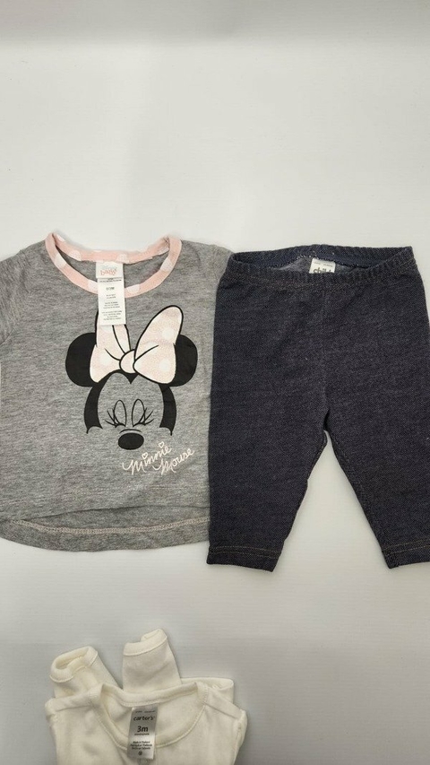 3M | Set Remera minnie, calza y saco - 3 meses