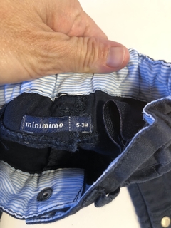 3M | Pantalón azul con botones y bolsillos. MIMO. 3 meses. en internet