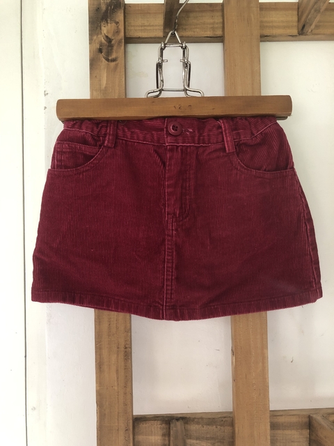 Pollera bordo de cordetoy. CHEEKY. 6 años. Tiene elástico regulable.