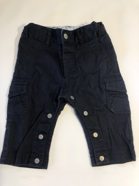 3M | Pantalón azul con botones y bolsillos. MIMO. 3 meses.