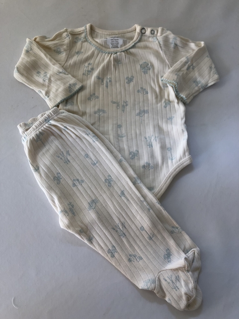 Conjunto de body ML con ranita. BABY COTTONS. 3 meses.