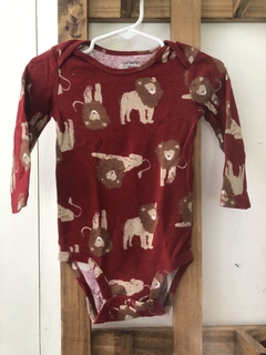 Set- Body bordo y camel con leones. CARTERS. 18 meses. - comprar online