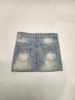 10A | Pollera de Jean con apliques - Talle 10 - comprar online