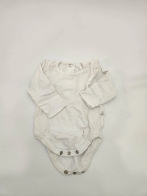 RN | Body Cheeky blanco con volados - Recien Nacido