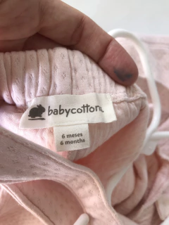 Jardinero rosa algodón. BABY COTTONS. 6 meses. - comprar online