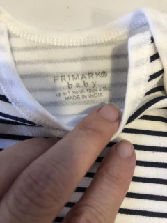 Body blanco con rayas azules.PRIMARK. Recién nacido. - comprar online