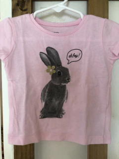 9M | Remera rosa MC con conejo y brillos. CARTERS. 9 meses. - comprar online