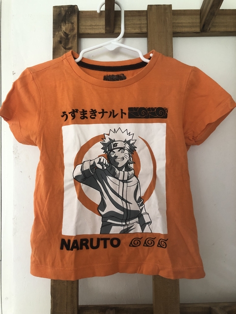 Remera naranja MC. Naruto. 3 años.