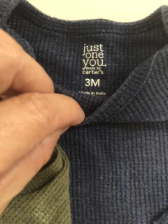 Set- Doa bodys ML verde y azul. CARTERS. 3 meses. en internet