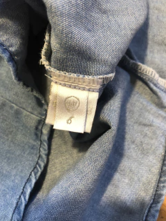 6A | Camisa de jean con voladitos en manga. Advanced. 6 años. en internet