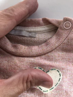 Buzo rosa con dibujo y brillos. MIMO. 6 meses. - comprar online