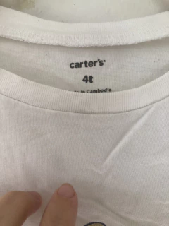 Outlet-Remera blanca ML con jirafas. CARTERS. 4 años. - comprar online