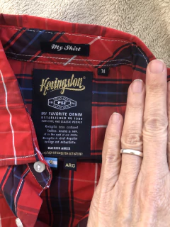 Camisa ML a cuadros roja. Kevingston. Talle 14 años. en internet