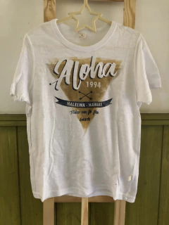 6A | Remera MC blanca con estampado Aloha. CHEEKY. 6 años. - comprar online