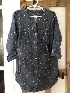 6A | Vestido denim con lunares blancos. CARTERS. 6 años. - comprar online