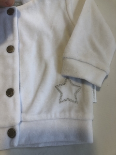 RN | Buzo blanco de plush con botones. MIMO. Recién nacido. - comprar online