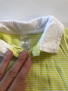 3M | Enterito de algodon chomba MC rayas lima. CARTERS. 3 meses. - comprar online