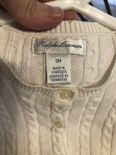 9M | Sweater blanco con botones. POLO. 9 meses. - comprar online