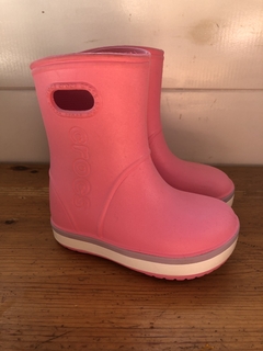 Botas de lluvia rosas. CROCS. C8.