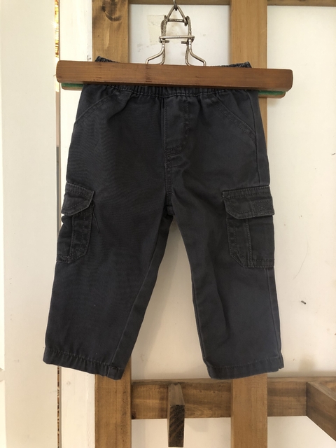 9M | Outlet- Pantalón azul con elástico. CARTERS. 9 meses.